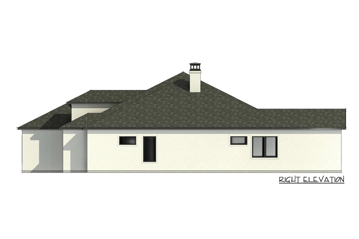 Plan 818082JSS: 4-Bed House Plan Under 2200 Square Feet with 492 Square Foot 2-Car Garage - Image #9 - European, Hill Country, Southern, Transitional