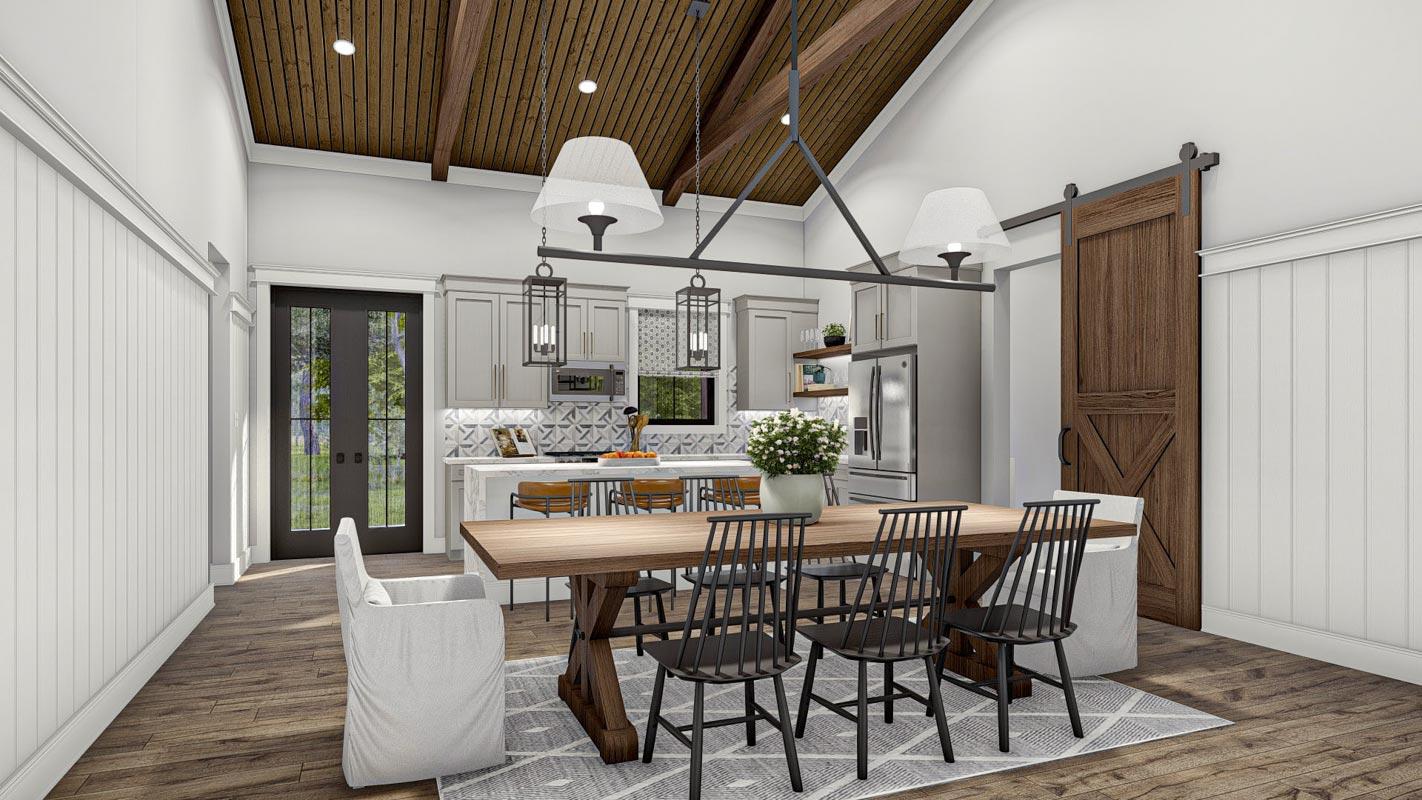 Plan 623288DJ: Barndominium-Style House Plan with Home Office and 2-Car Garage - Image #13 - Barndominium, Cottage, Country, Rustic, Traditional