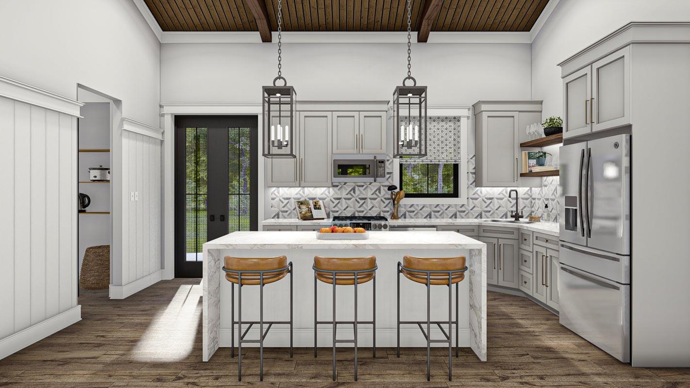 Plan 623288DJ: Barndominium-Style House Plan with Home Office and 2-Car Garage - Image #14 - Barndominium, Cottage, Country, Rustic, Traditional