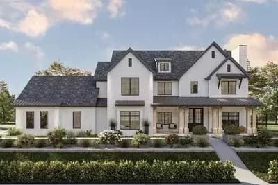 Two-Story Five Bed Modern Farmhouse Plan with Under 3300 Square Feet