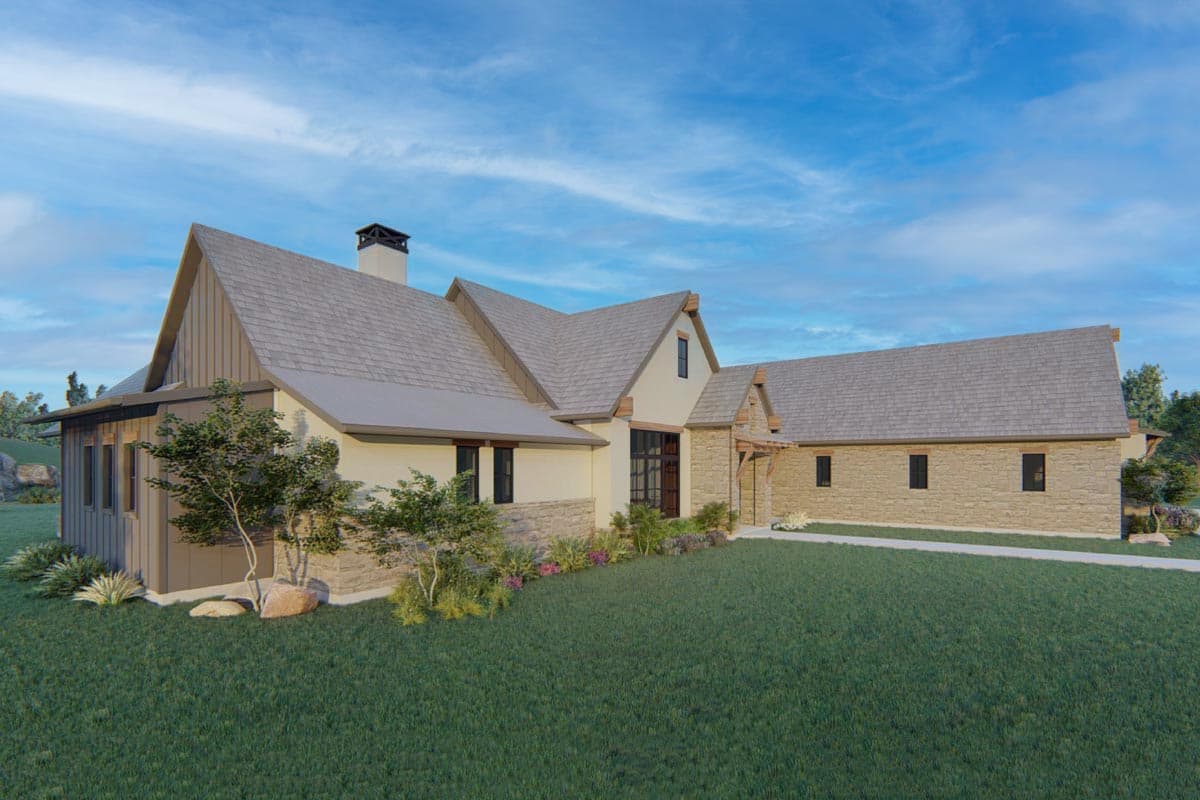 Plan 915059CHP: Hill Country House Plan Under 2900 Square Feet with 3-Car Garage - Image #7 - Hill Country, Transitional