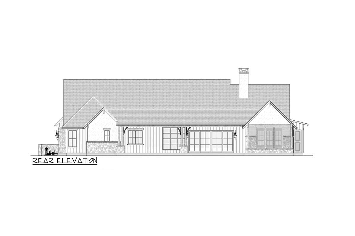 Plan 915059CHP: Hill Country House Plan Under 2900 Square Feet with 3-Car Garage - Image #20 - Hill Country, Transitional