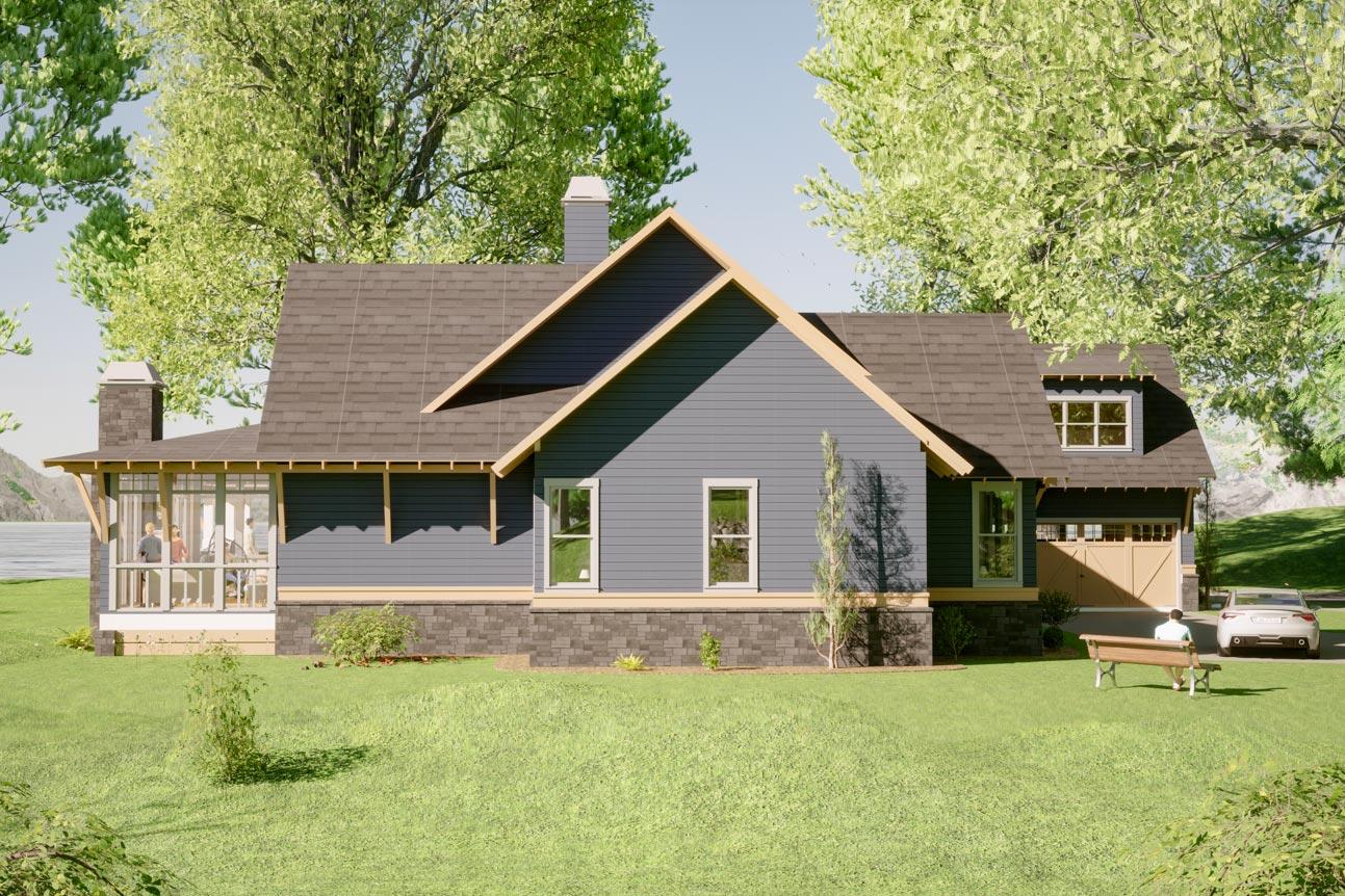 Plan 86398HH: Rustic Craftsman Home Plan Under 3300 Sq Ft with Game Room and Home Office and Bonus Room - Image #4 - Craftsman, New American, Northwest, Ranch, Rustic