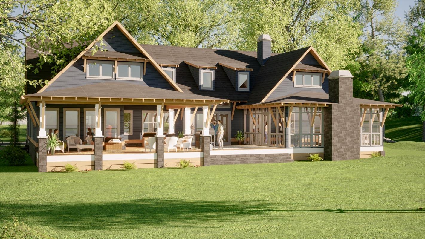 Plan 86398HH: Rustic Craftsman Home Plan Under 3300 Sq Ft with Game Room and Home Office and Bonus Room - Image #6 - Craftsman, New American, Northwest, Ranch, Rustic