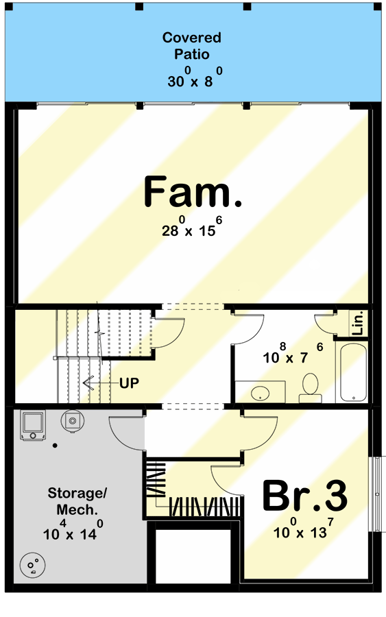 Plan 623291DJ: 1140 Square Foot 2 Bed Cottage with Outdoor Space In Back - Floor Plan - Optional Lower Level Layout ($ Paid Option) - Beach, Coastal, Cottage, Southern
