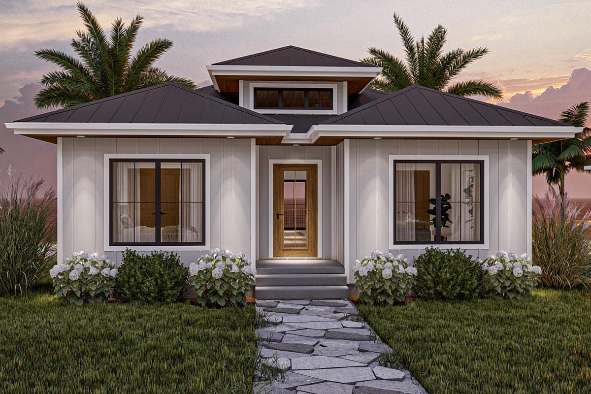 Plan 623291DJ: 1140 Square Foot 2 Bed Cottage with Outdoor Space In Back - Image #8 - Beach, Coastal, Cottage, Southern