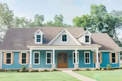 4 Bed Country Home Plan with 2-Car Rear-Access Garage - 2640 Sq Ft