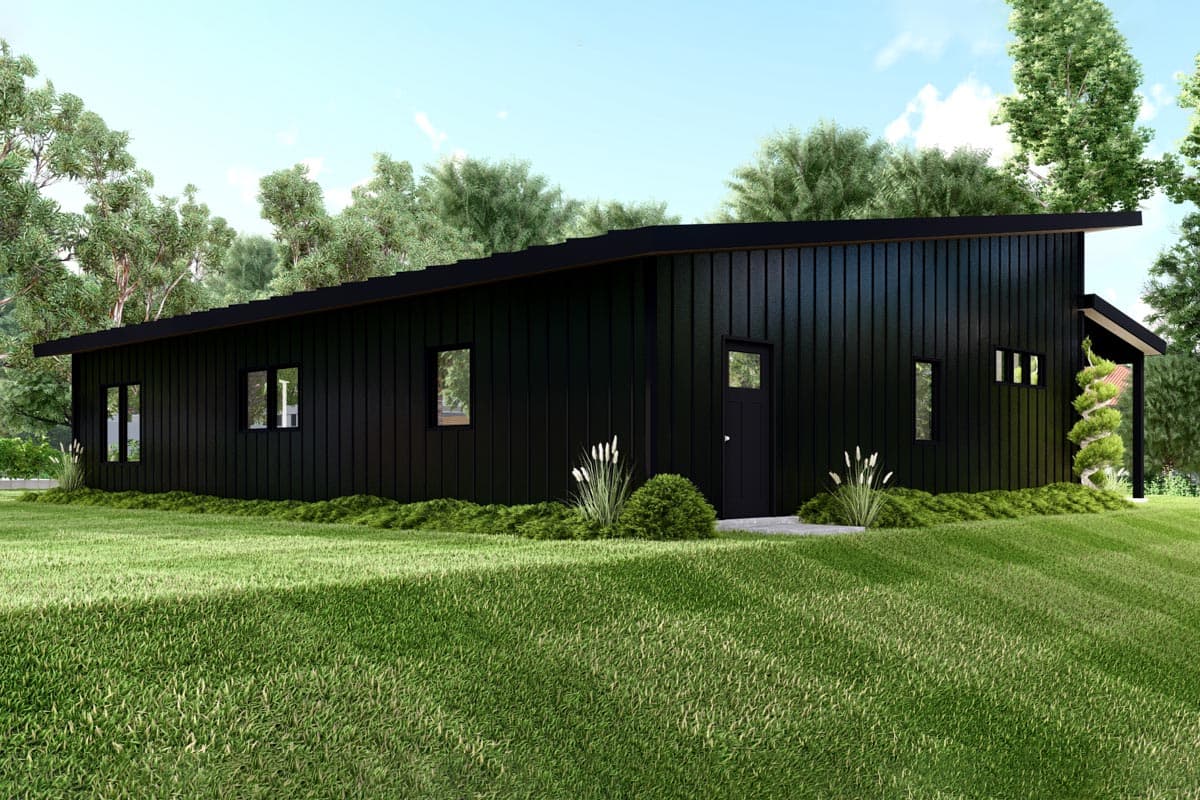 Plan 135243GRA: Contemporary 1800 Square Foot Split Bedroom House Plan - Image #5 - Barndominium, Contemporary, Mid Century Modern