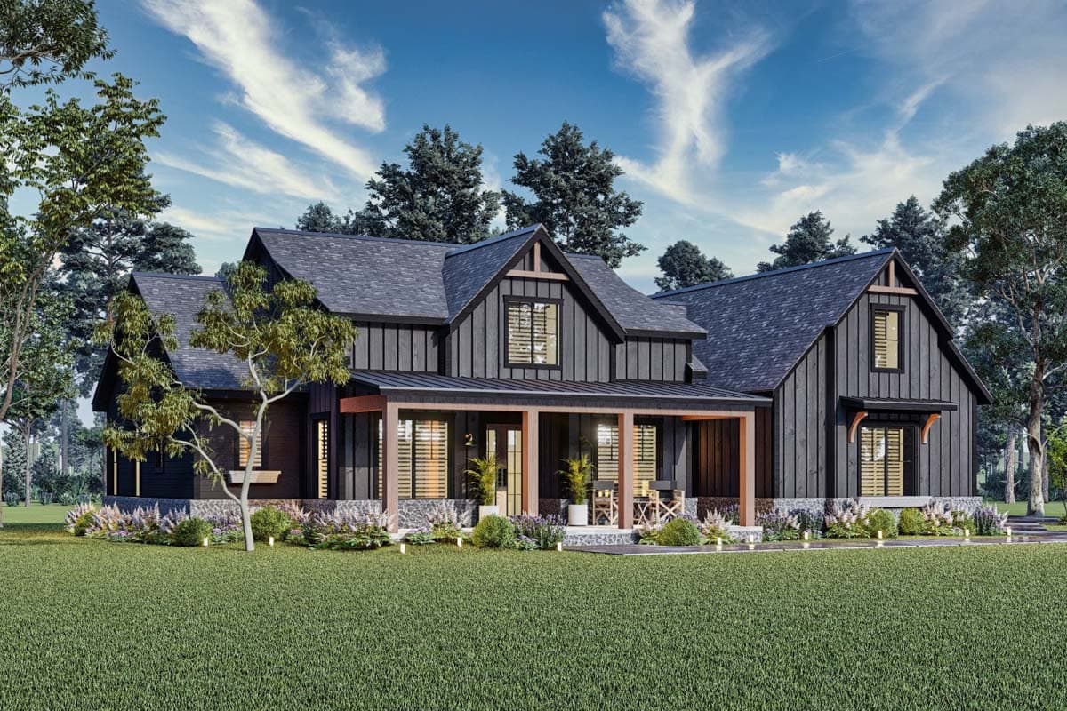 Plan 12322JL: Modern Farmhouse House Plan Under 2800 Sq Ft with In-Law Suite - Image #4 - Country, Farmhouse, Modern Farmhouse, New American, Southern