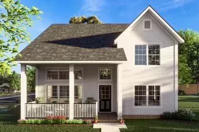 4-Bedroom Farmhouse Cottage House Plan under 2000 Sq Ft