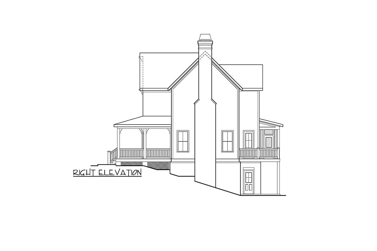 Plan 710429BTZ: 4 Bed Country Home Plan Under 2300 Sq Ft with Brick and Clapboard Siding Exterior - Image #4 - Country, Southern, Traditional