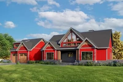 3300 Square Foot Mountain (or Lake) House Plan with Optional Detached Garage