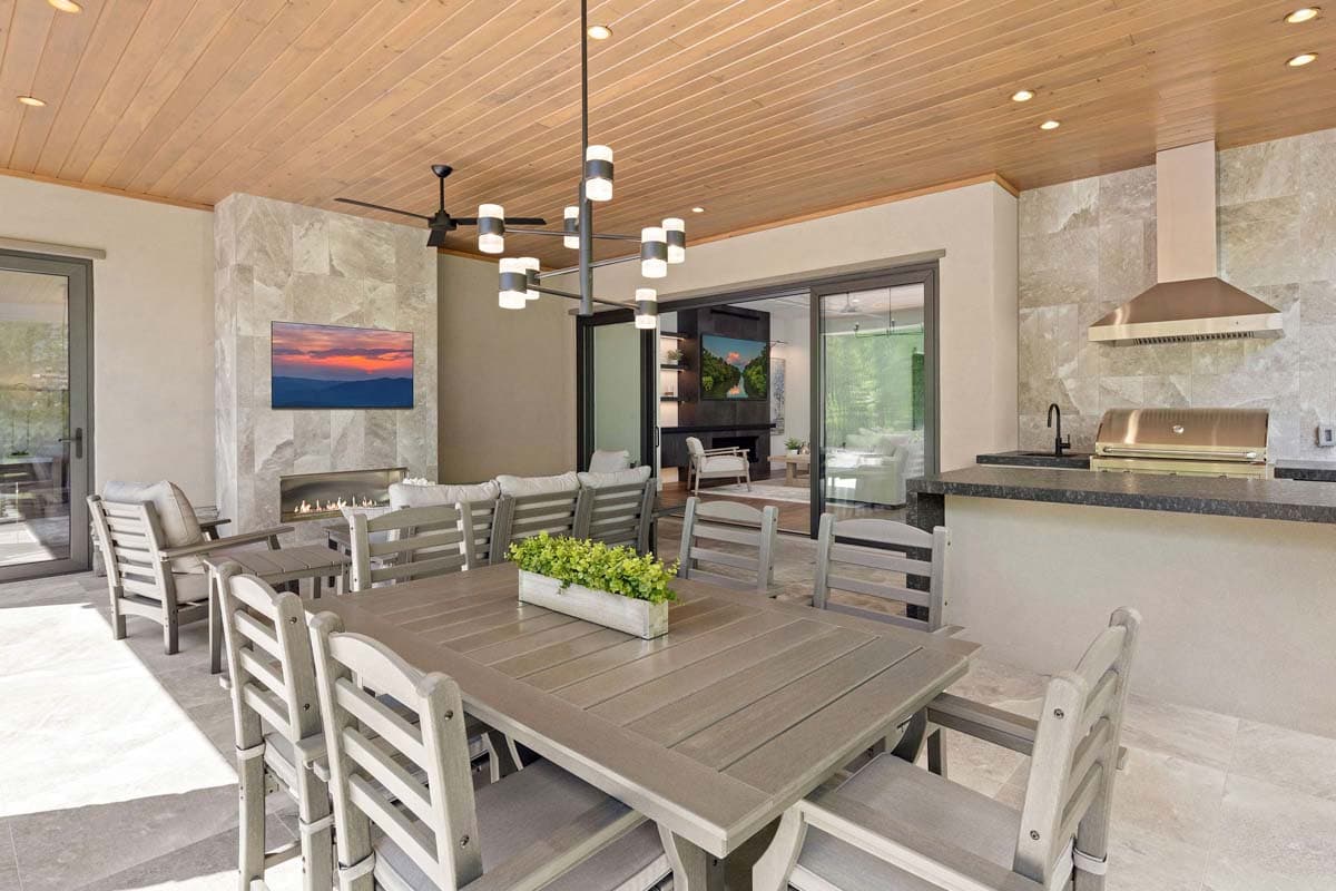 Plan 33260ZR: Mid Century Modern House Plan with Flex Room and Outdoor Living - 2687 Sq Ft - Image #17 - Contemporary, Mid Century Modern, Modern, New American