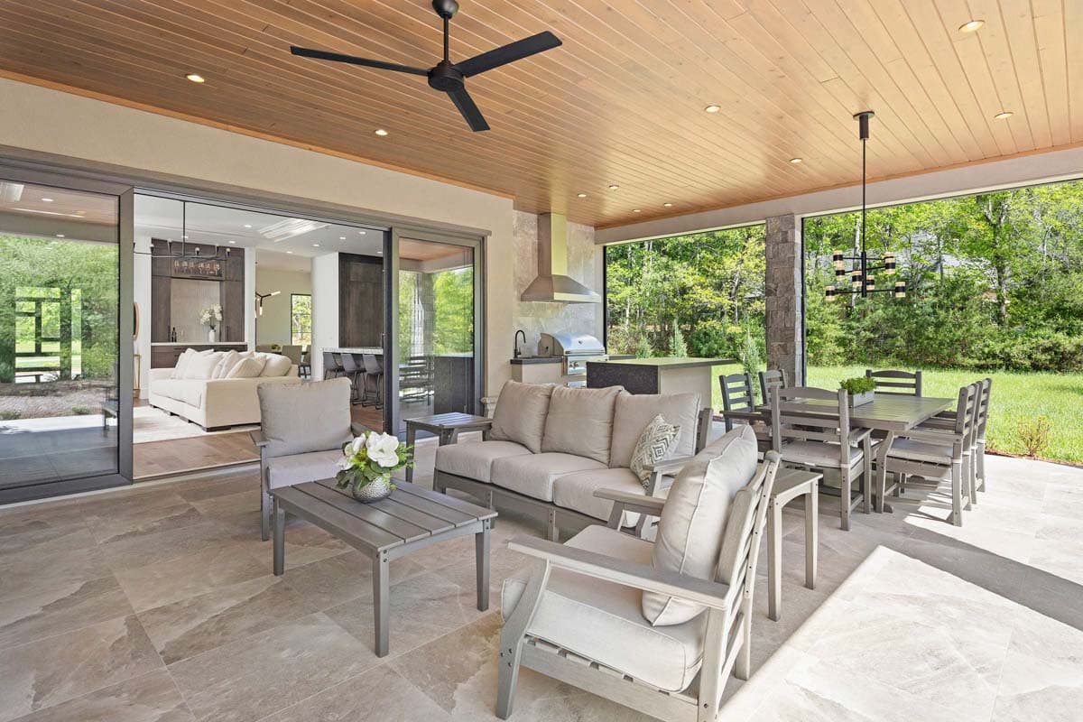 Plan 33260ZR: Mid Century Modern House Plan with Flex Room and Outdoor Living - 2687 Sq Ft - Image #19 - Contemporary, Mid Century Modern, Modern, New American