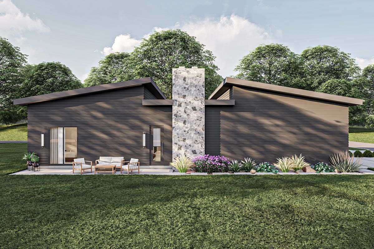Plan 623292DJ: One-Story Mid-Century Modern Ranch House Plan With 3 Bedrooms - Image #14 - Contemporary, Mid Century Modern, Modern, Northwest, Ranch