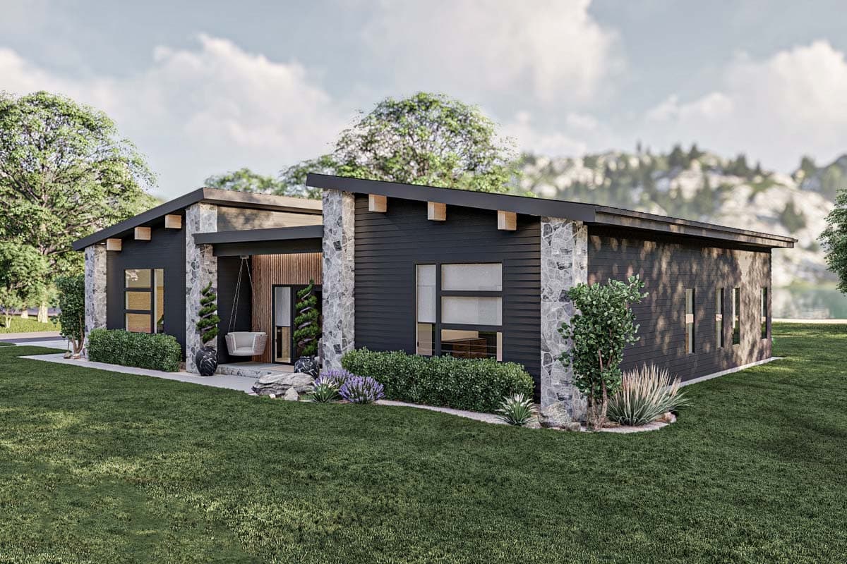 Plan 623292DJ: One-Story Mid-Century Modern Ranch House Plan With 3 Bedrooms - Image #16 - Contemporary, Mid Century Modern, Modern, Northwest, Ranch