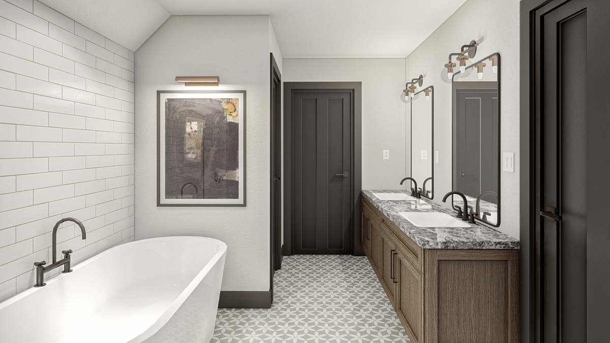 Plan 623295DJ: 3-Bedroom Modern Farmhouse Barndominium with Laundry on Both Floors - 3192 Sq Ft - Image #13 - Barndominium, Farmhouse, Modern Farmhouse, New American