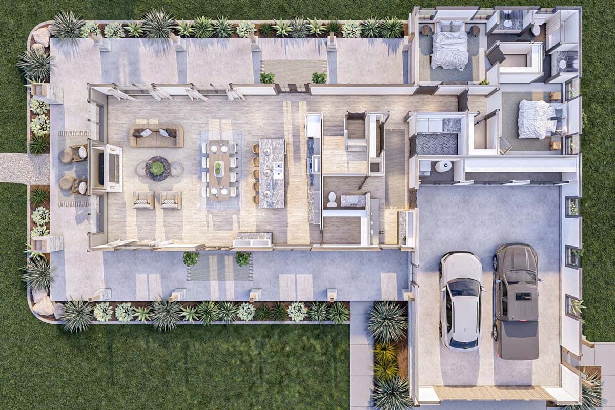 Plan 623295DJ: 3-Bedroom Modern Farmhouse Barndominium with Laundry on Both Floors - 3192 Sq Ft - Image #23 - Barndominium, Farmhouse, Modern Farmhouse, New American