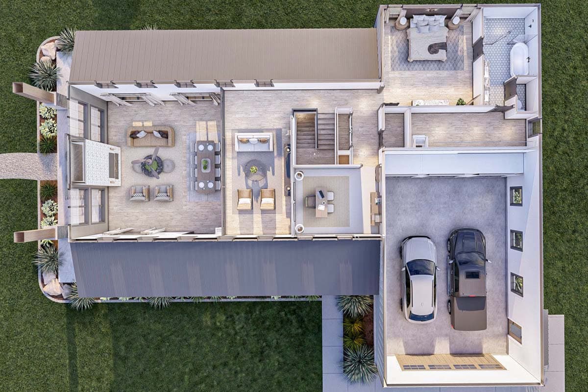 Plan 623295DJ: 3-Bedroom Modern Farmhouse Barndominium with Laundry on Both Floors - 3192 Sq Ft - Image #24 - Barndominium, Farmhouse, Modern Farmhouse, New American