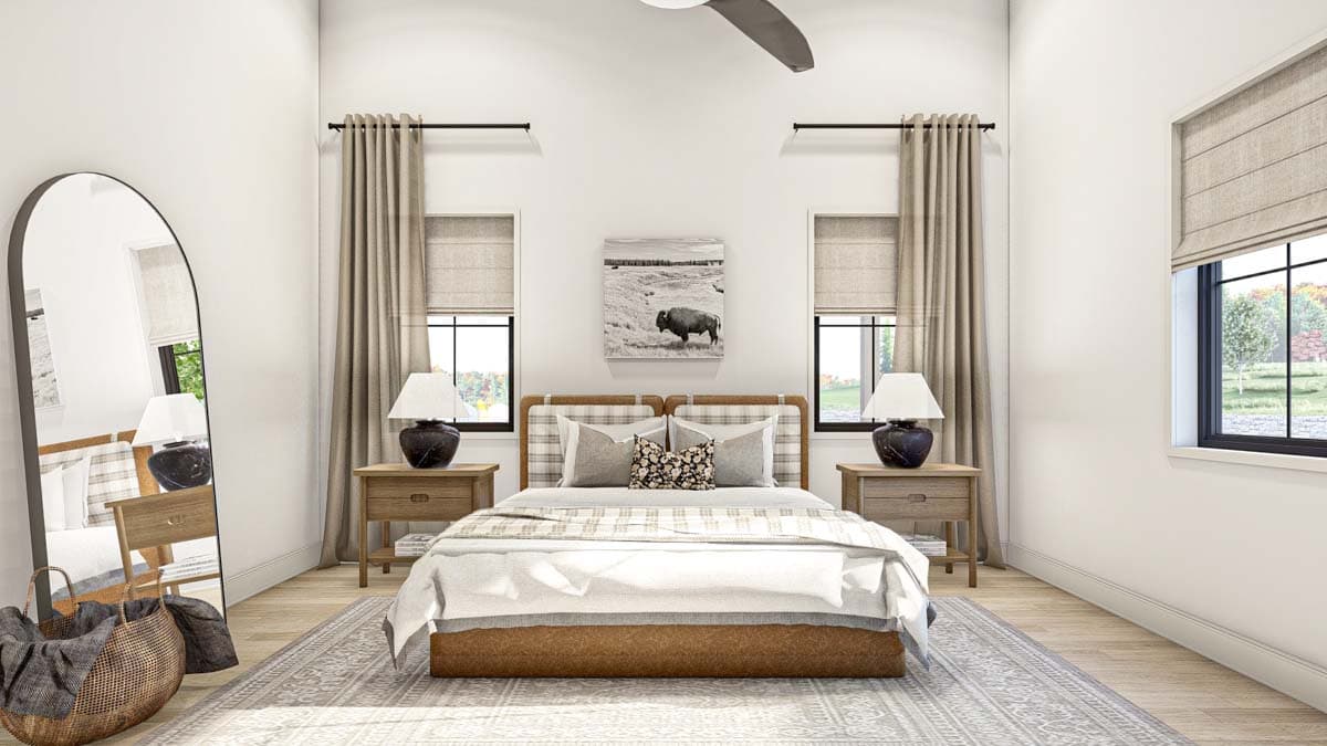 Plan 623296DJ: Rustic Barndominium-Style 2-Bed Farmhouse House Plan under 1500 Square Feet - Image #12 - Barndominium, Cabin, Country, Farmhouse, Ranch, Rustic, Southern, Traditional, Vacation