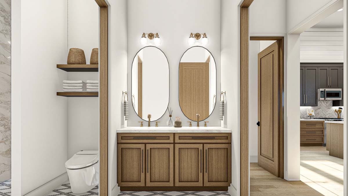 Plan 623296DJ: Rustic Barndominium-Style 2-Bed Farmhouse House Plan under 1500 Square Feet - Image #14 - Barndominium, Cabin, Country, Farmhouse, Ranch, Rustic, Southern, Traditional, Vacation