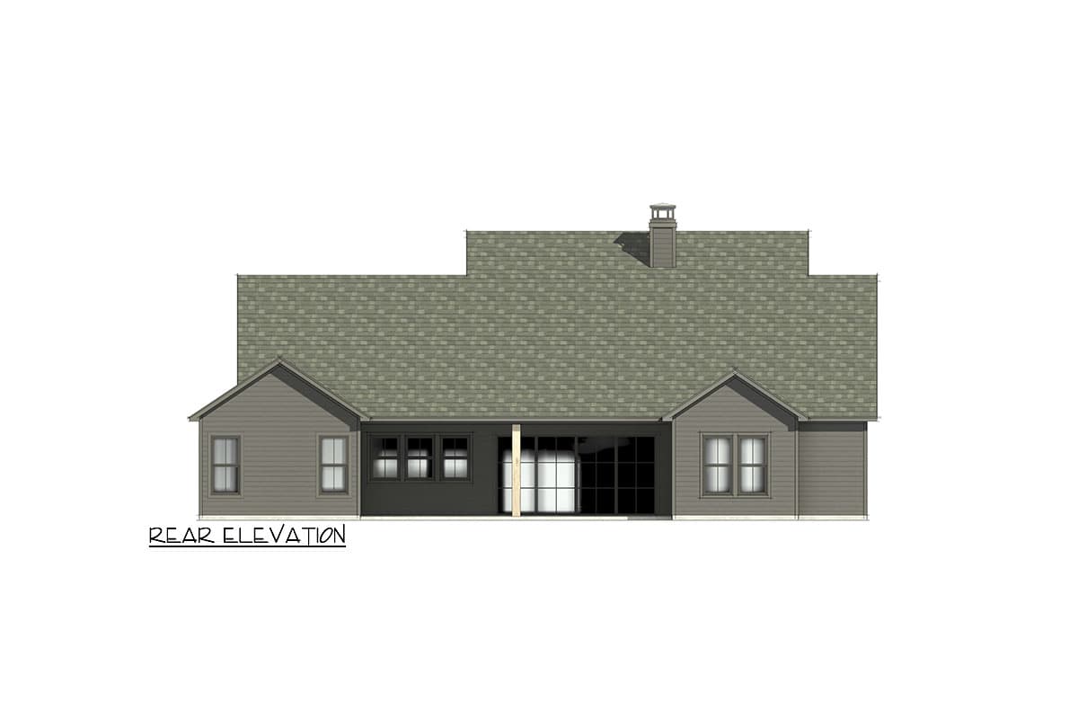 Plan 818084JSS: 2700 Square Foot New American House Plan with 4 Bedrooms - Image #4 - Country, Modern Farmhouse, New American