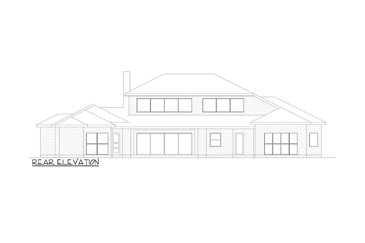 Plan 36694TX: 4 Bed Transitional House Plan Under 4800 Sq Ft with Outdoor Lounge in Back - Image #5 - Contemporary, Transitional