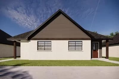 Duplex with Matching 1-Bed Units Under 700 Square Feet