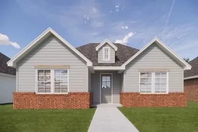 1001 Square Foot 2-Bed House Plan