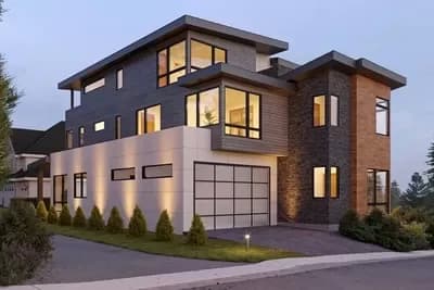 3-Story Modern House Plan with Elevator and Front Garage - 4237 Sq Ft