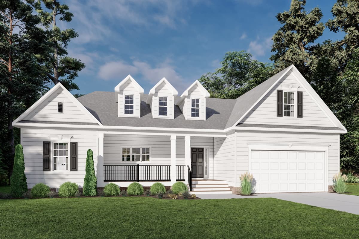 Plan 83657CRW: Country Home Plan Under 1700 Square Feet with 3 Beds and Bonus Room - Image #5 - Country, Traditional