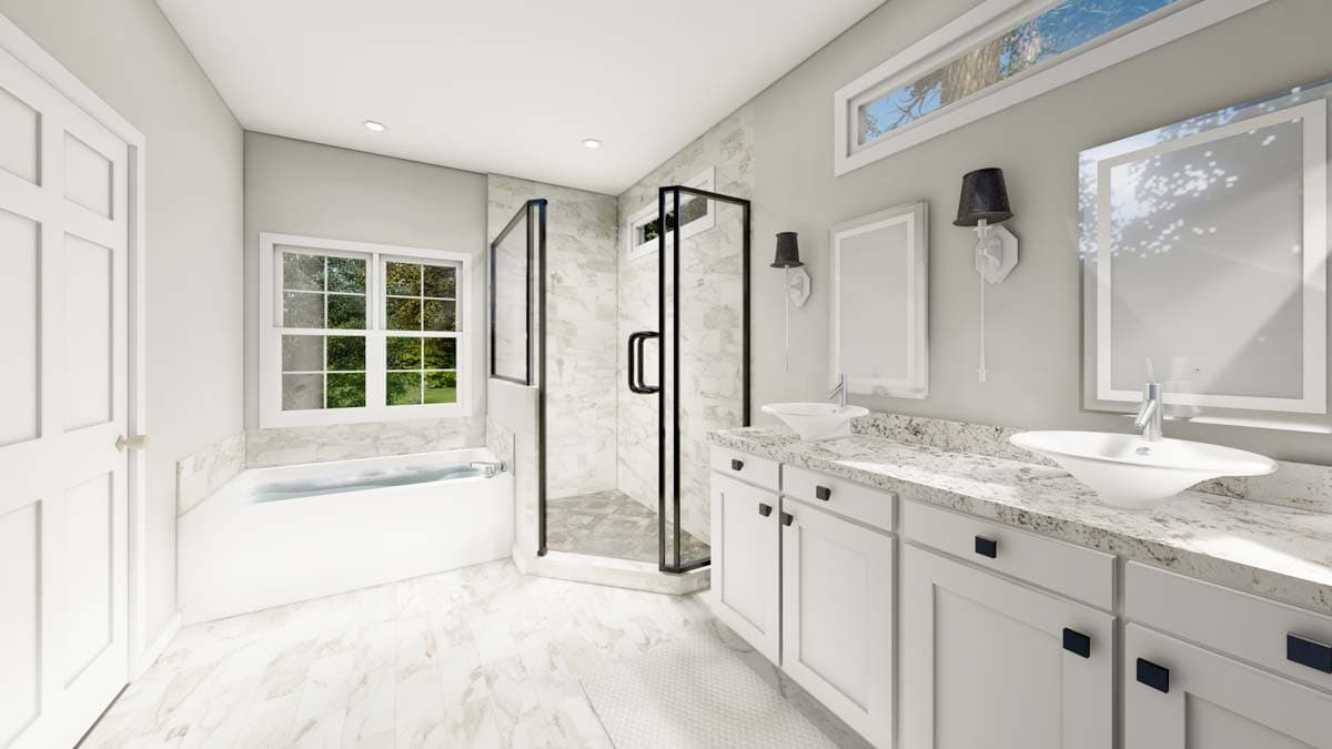 Plan 83657CRW: Country Home Plan Under 1700 Square Feet with 3 Beds and Bonus Room - Image #9 - Country, Traditional