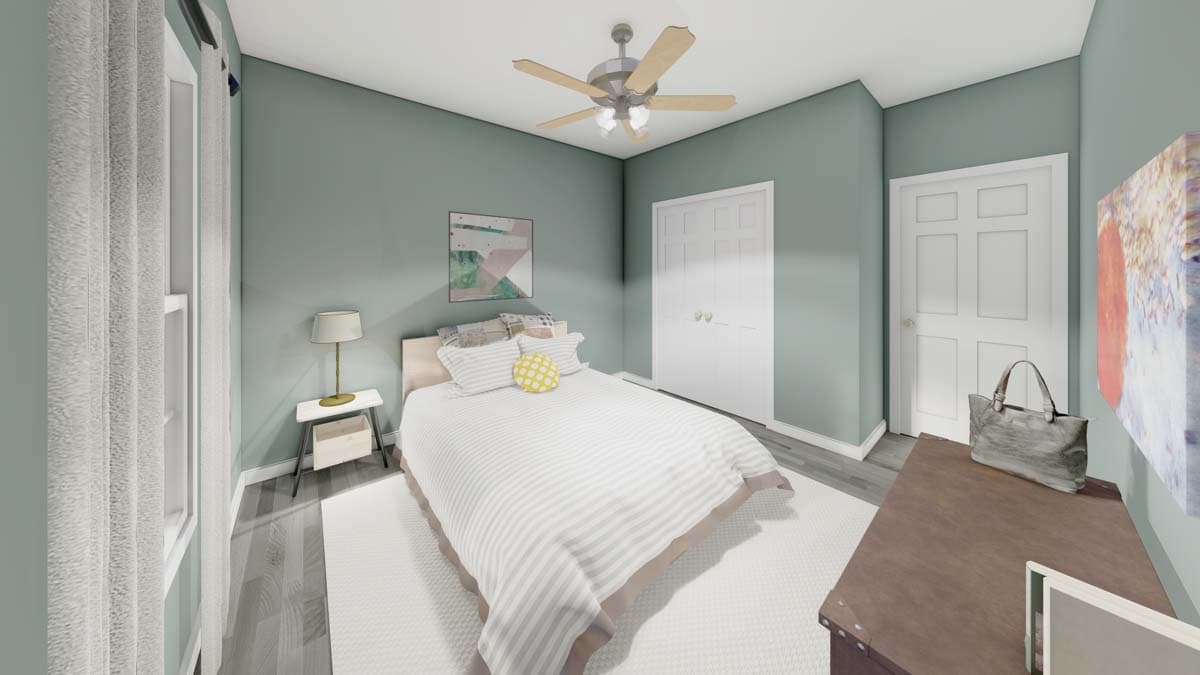 Plan 83657CRW: Country Home Plan Under 1700 Square Feet with 3 Beds and Bonus Room - Image #11 - Country, Traditional