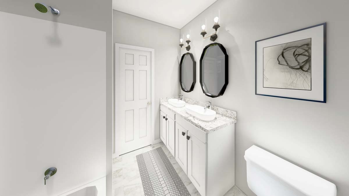 Plan 83657CRW: Country Home Plan Under 1700 Square Feet with 3 Beds and Bonus Room - Image #12 - Country, Traditional