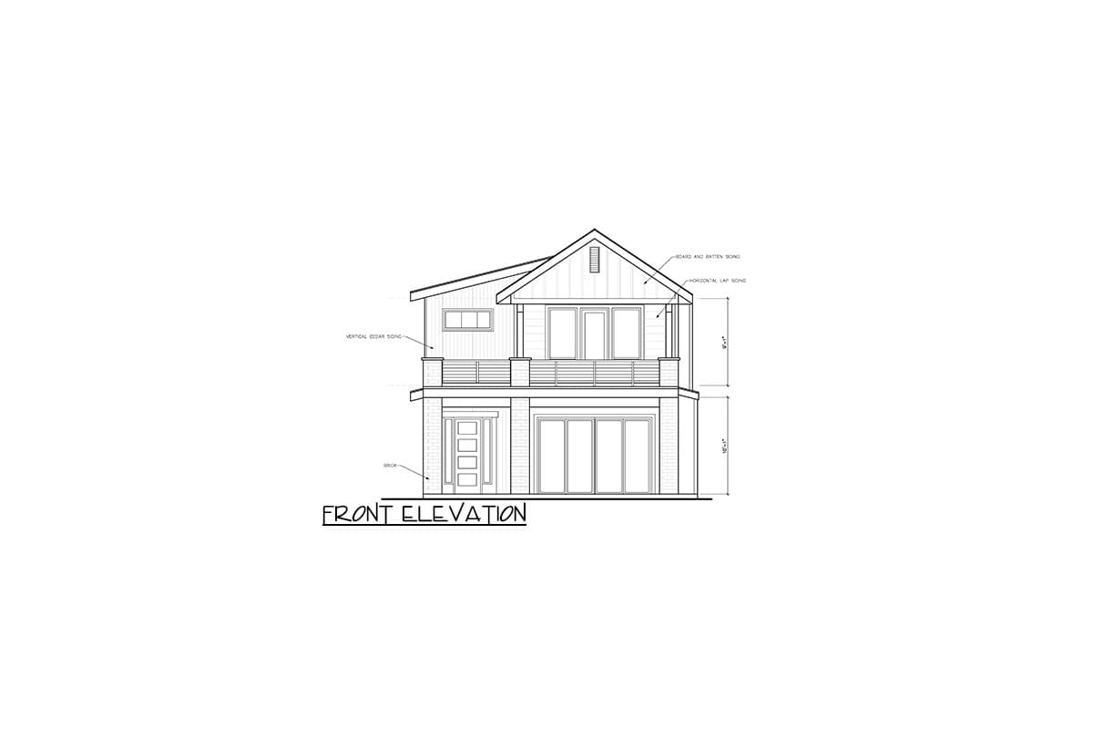 Plan 246010DLR: Narrow Urban House Plan with Upstairs Office and Game Room - 2831 Sq Ft - Image #9 - Craftsman, Mountain, New American
