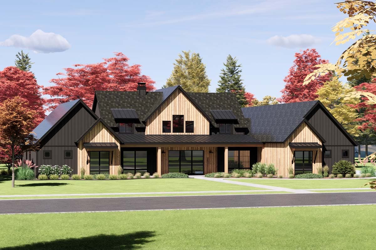 Plan 818087JSS: 4-Bed Modern Farmhouse Plan with Bonus Room - 3718 Square Feet - Image #9 - Country, Craftsman, Modern Farmhouse, New American