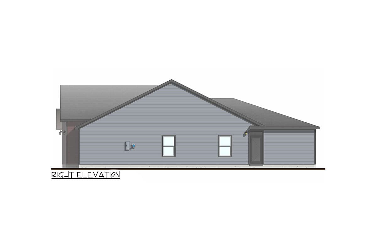 Plan 100315GHR: Modern Duplex House Plan with 3 Bed and 2 Bath Units - 1167 Sq Ft and 1155 Sq Ft - Image #5 - Contemporary, Modern, Northwest