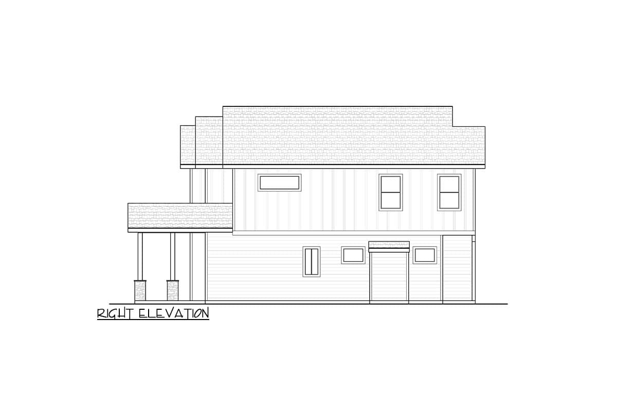 Plan 246014DLR: Narrow Lot 2-Story House Plan with Upstairs Master Balcony - 2274 Sq Ft - Image #9 - Craftsman, Northwest