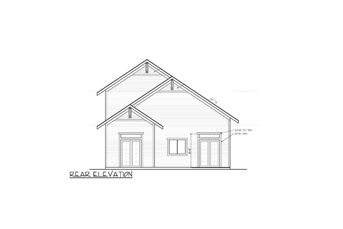 Plan 246015DLR: Narrow Lot 2-Story House Plan with Side Entrance - 1727 Sq Ft - Image #19 - Craftsman, Mountain, New American, Rustic