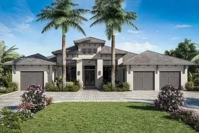 4 Bed Coastal Contemporary House Plan with 3-Car Garage - 3785 Sq Ft