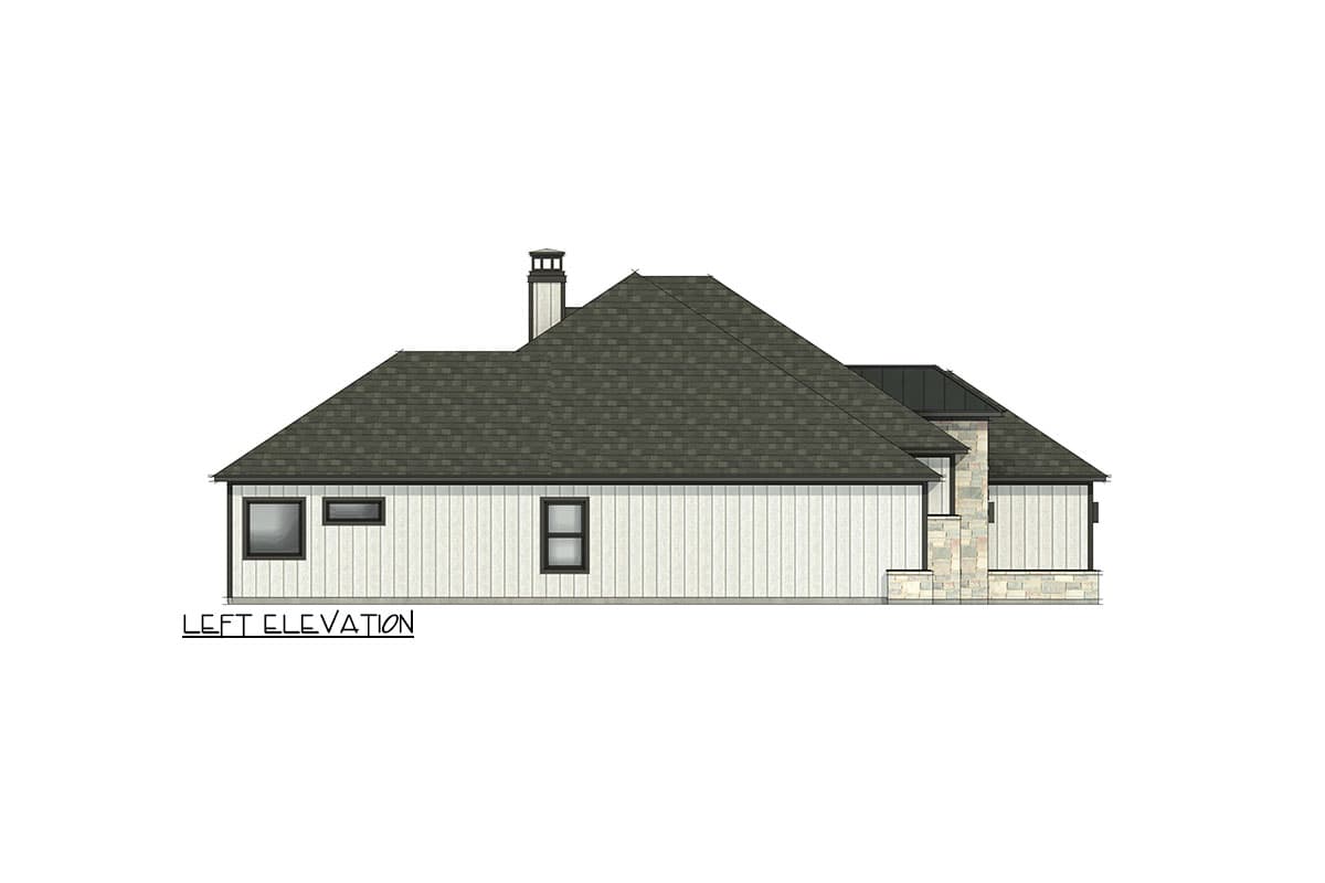 Plan 818090JSS: One-Story Transitional House Plan with Open Concept Layout - 2016 Sq Ft - Image #4 - New American, Ranch, Transitional