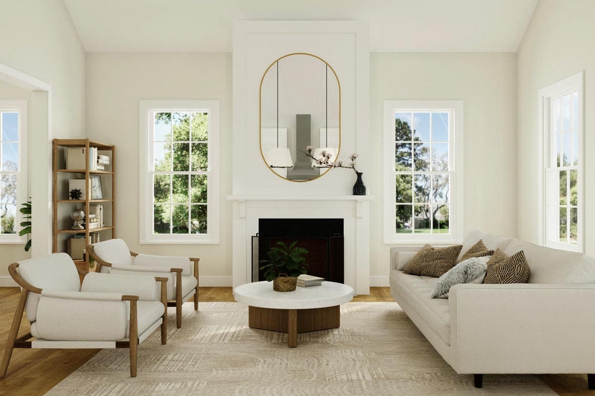 Plan 50227PH: 4-Bed Cottage House Plan with Brick Exterior and 2-Story Living Room - 2950 Sq Ft - Image #6 - Colonial, Cottage, European, Traditional