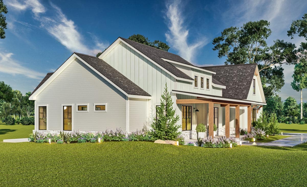 Plan 12323JL: Modern Farmhouse Plan with 4 Beds and a 3-Car Garage and Bonus - Under 2500 Sq Ft - Image #6 - Country, Farmhouse, Modern Farmhouse, New American