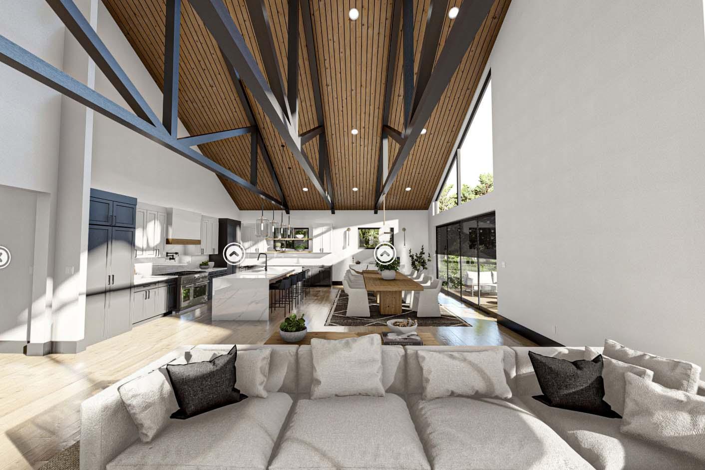 Plan 623297DJ: BarndominiumHouse Plan with Cathedral Ceilings in the House and Garage - 3258 Sq Ft - Virtual Tour Cover Image - Barndominium, Mid Century Modern, Modern Farmhouse, New American, Ranch