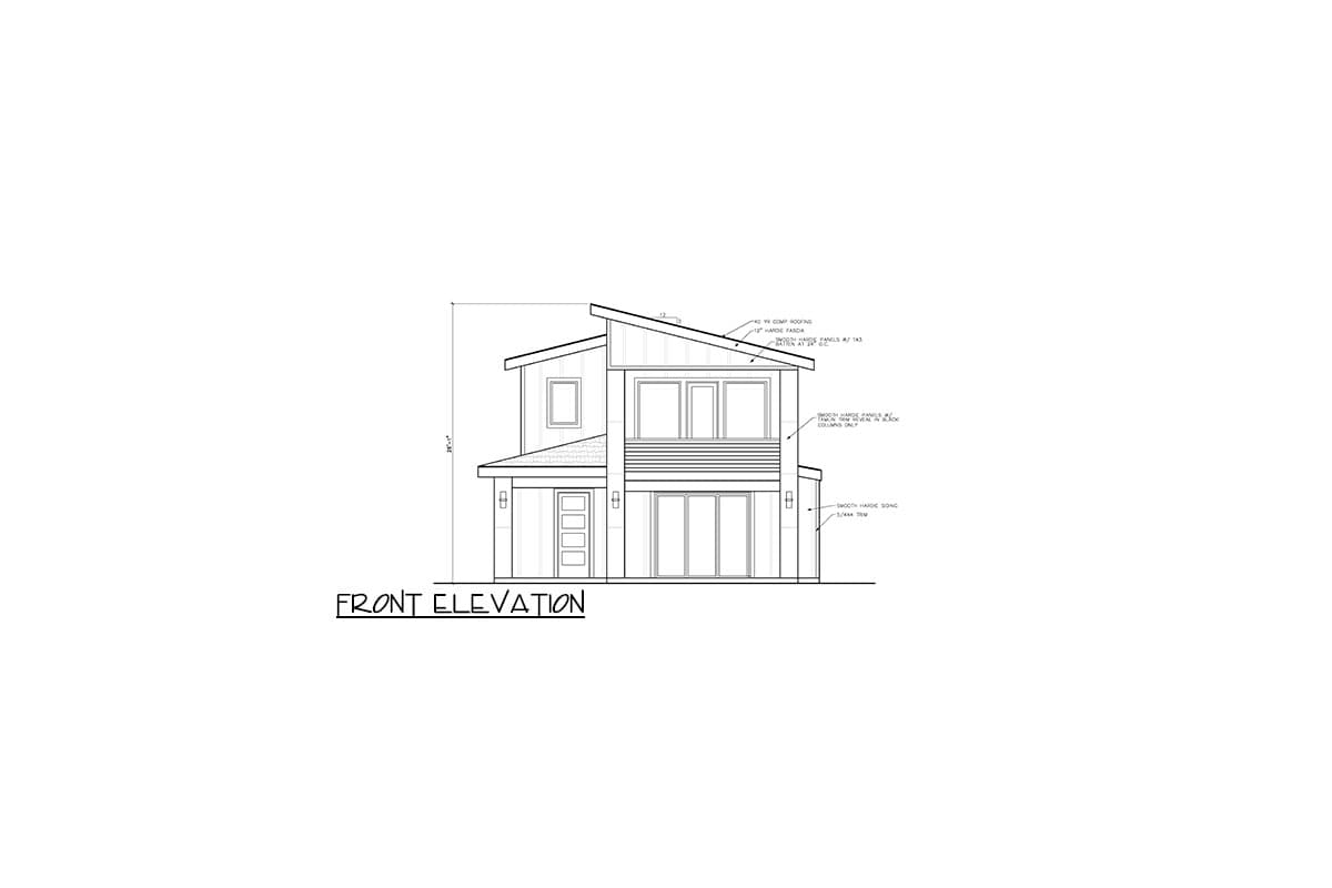 Plan 246016DLR: 2-Story Narrow Lot House Plan with Covered Decks on Both Floors - 2682 Sq Ft - Image #9 - Craftsman, Mountain, New American