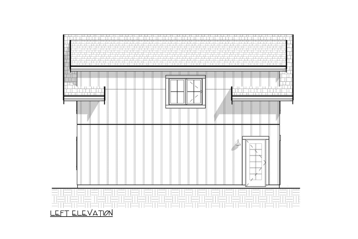 Plan 330014WLE: 690 Square Foot Garage Apartment Above 2-Car Garage - Image #5