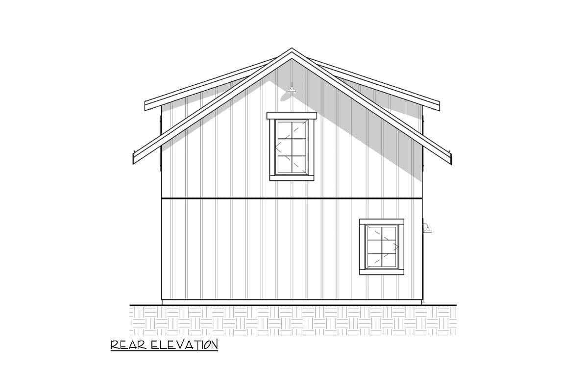 Plan 330014WLE: 690 Square Foot Garage Apartment Above 2-Car Garage - Image #6