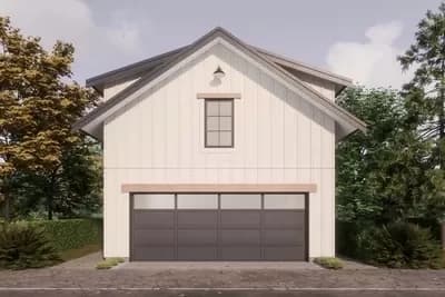 690 Square Foot Garage Apartment Above 2-Car Garage
