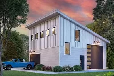 781 Square Foot RV-Friendly Garage with 458 Square Foot Loft Above