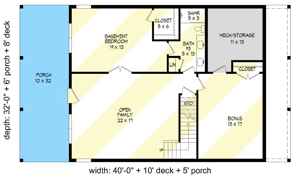Plan 680214VR: Mountain House Plan with Large Deck and Lower Level Expansion - 1770 Sq Ft - Floor Plan - Optional Lower Level - Cottage, Country, Craftsman, Mountain, Vacation